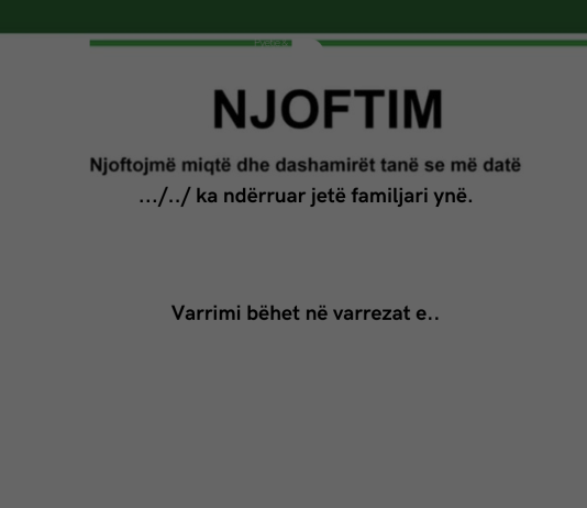 A lejohen lajmërimet për vdekje nëpërmjet gazetave?