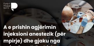 A e prishin agjërimin injeksioni anestezik (për mpirje) dhe gjaku nga nxjerrja e dhëmbit?
