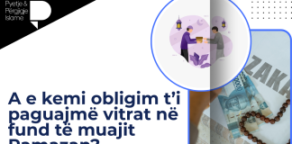 A e kemi obligim t’i paguajmë vitrat në fund të muajit Ramazan?