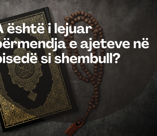 Çfarë gjykimi ka citimi i ajeteve në formë shembulli?