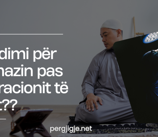 Vendimi për namazin pas operacionit të syrit?