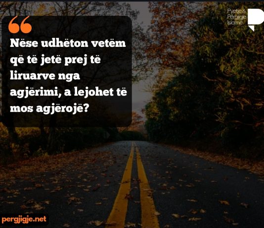 Nëse udhëton vetëm që të jetë prej të liruarve nga agjërimi, a lejohet të mos agjërojë?