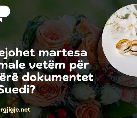 A lejohet martesa formale vetëm për ti bërë dokumentet në Suedi?