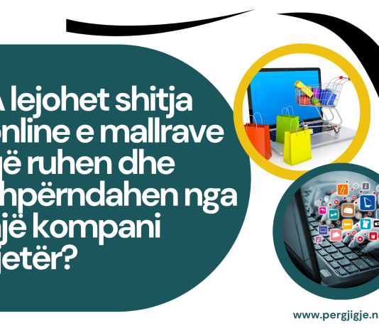 A lejohet shitja online e mallrave që ruhen dhe shpërndahen nga një kompani tjetër?