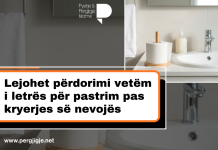 Lejohet përdorimi vetëm i letrës për pastrim pas kryerjes së nevojës