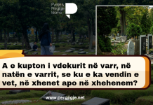 A e kupton i vdekurit në varr, në natën e varrit, se ku e ka vendin e vet, në xhenet apo në xhehenem?