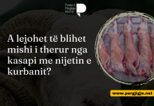 A lejohet të blihet mishi i therur nga kasapi me nijetin e kurbanit?