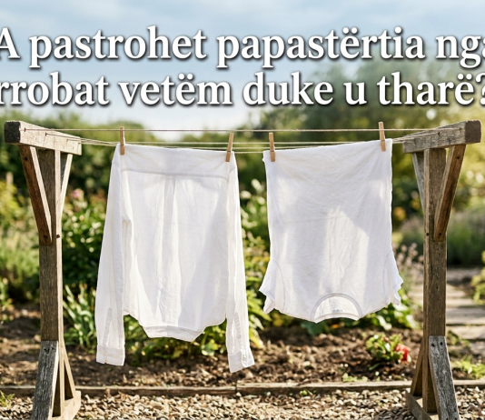 A pastrohet papastërtia nga rrobat vetëm duke u tharë?