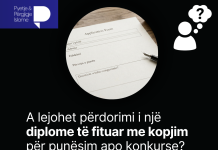 A lejohet përdorimi i një diplome të fituar me kopjim për punësim apo konkurse?