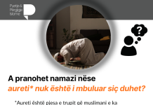 A pranohet namazi nëse aureti nuk është i mbuluar siç duhet?