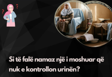 Si të falë namaz personi që vuan nga mosmbajtja e urinës?