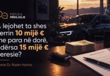 A lejohet ta shes kerrin 10 mijë € me para në dorë, ndërsa 15 mijë € veresie?