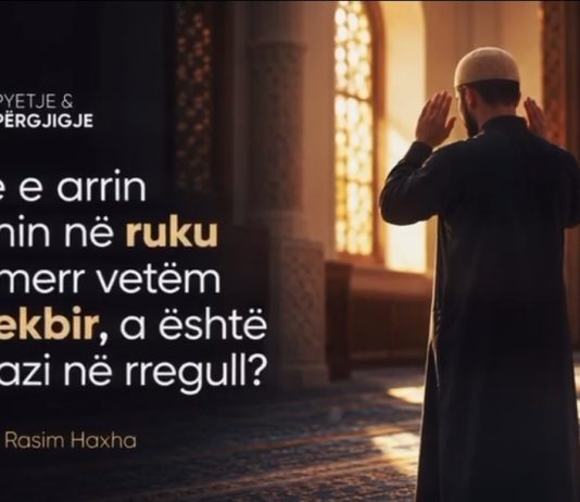 Nëse e arrin imamin në ruku dhe merr vetëm një tekbir, a është namazi në rregull?